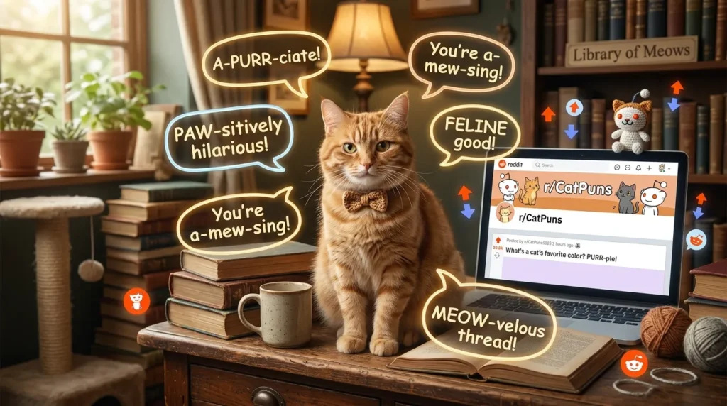 Cat Puns One Liners & Funny Cat Phrases