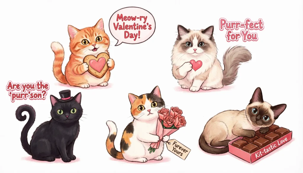 Funny Cat Valentines Day Puns