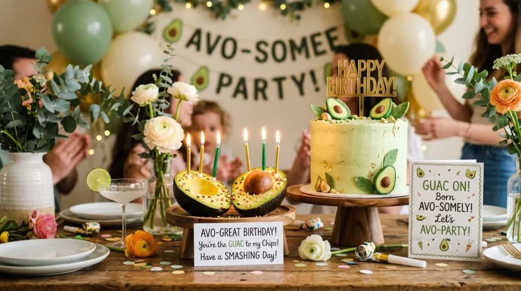 Romantic Avocado Birthday Puns