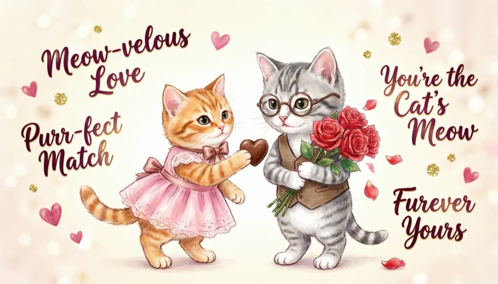 Romantic Cat Valentines Day Puns