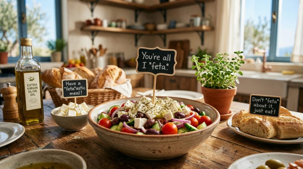 Romantic Feta Puns
