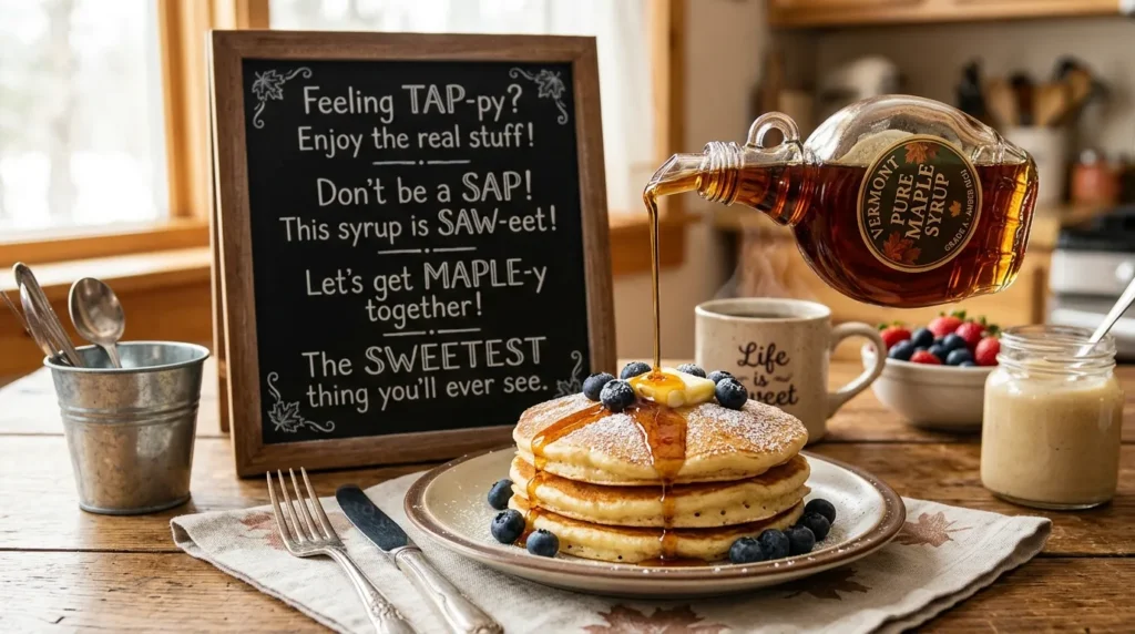 Romantic Maple Syrup Puns