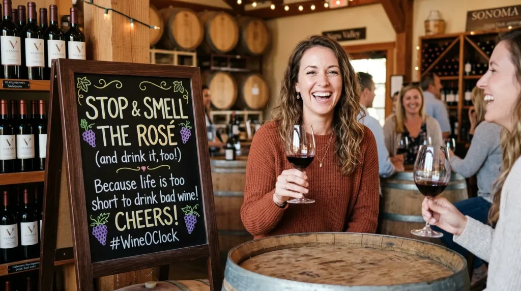 Romantic Wine Puns