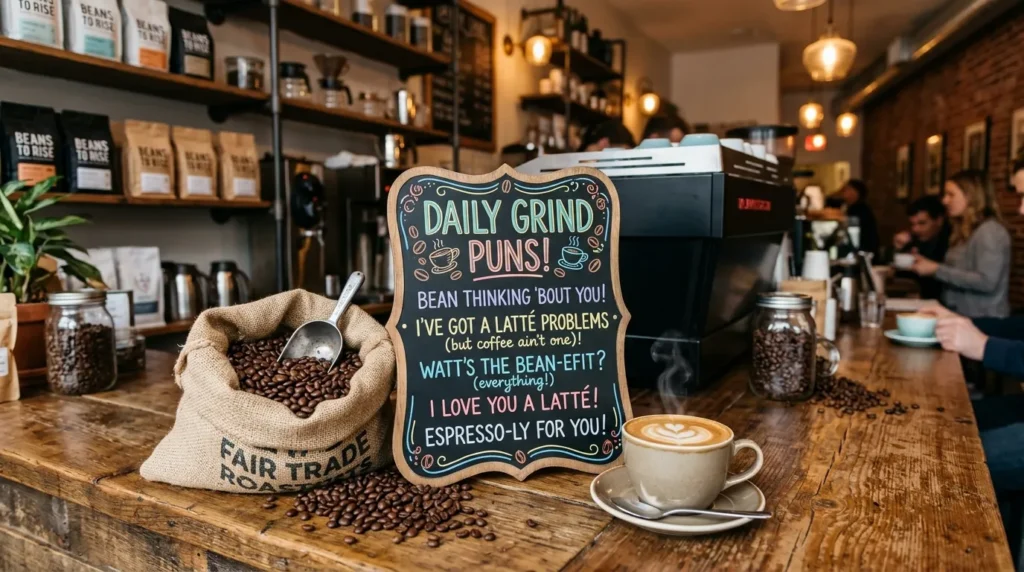Sarcastic Coffee Bean puns