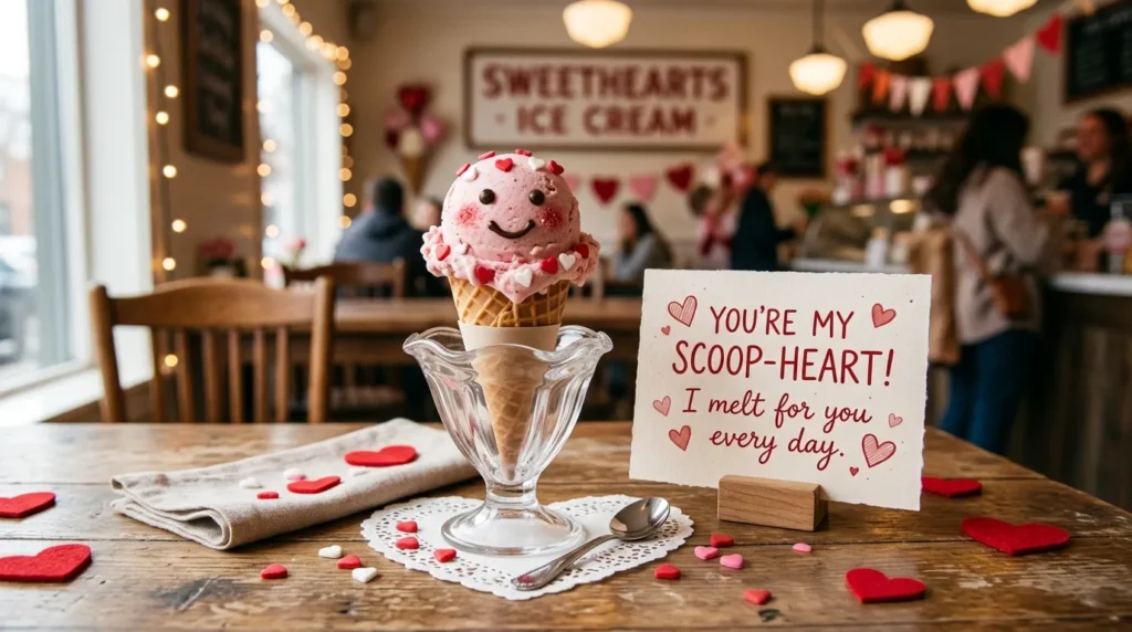 Cute Ice Cream Valentines Puns