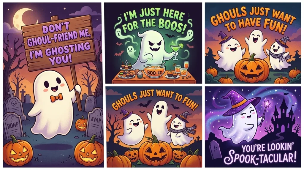Funny Halloween Ghost Puns