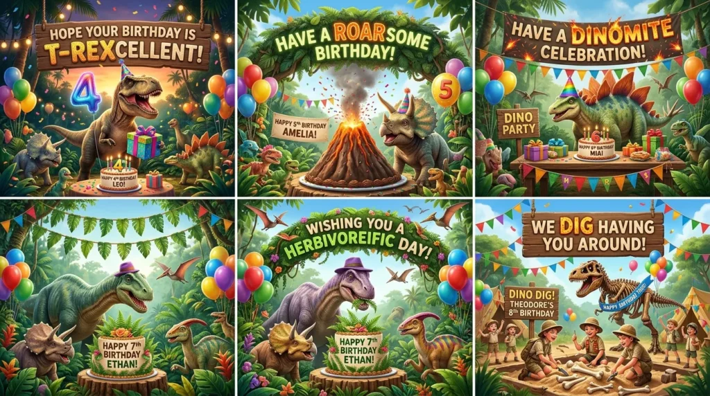 Romantic Dino Birthday Puns