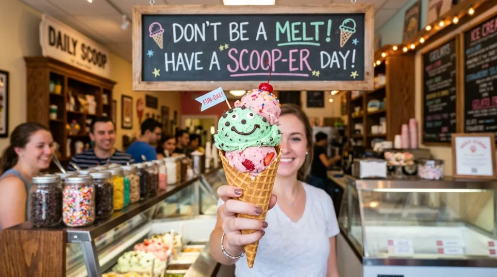 Romantic Ice Cream Puns