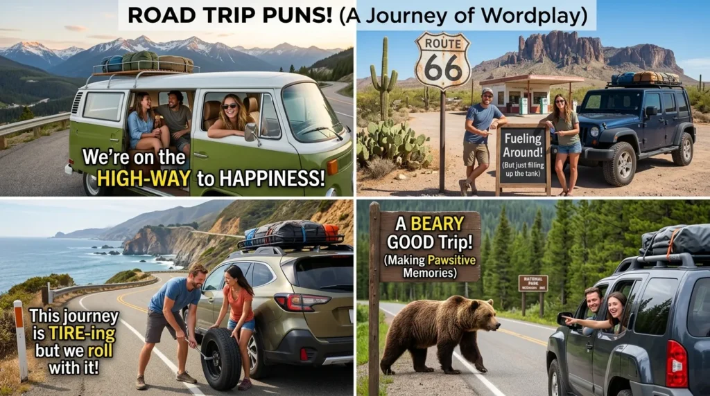 Romantic Road Trip Puns